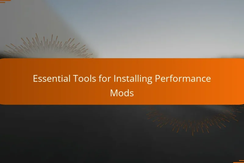 Essential Tools for Installing Performance Mods