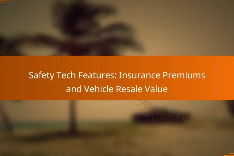 Safety Tech Features: Insurance Premiums and Vehicle Resale Value