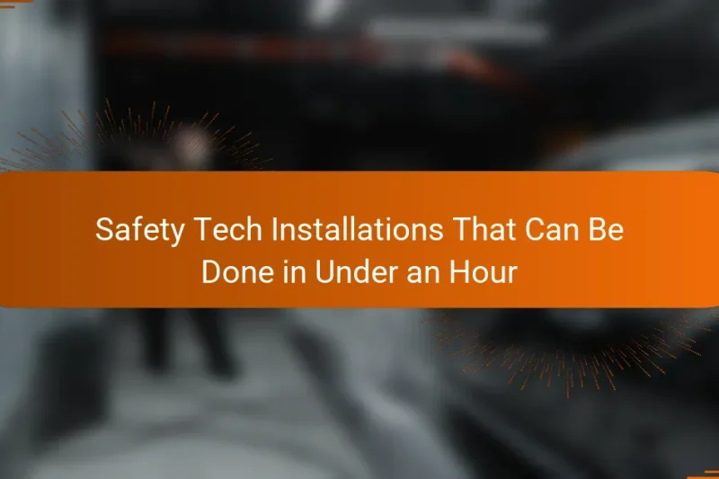 Safety Tech Installations That Can Be Done in Under an Hour