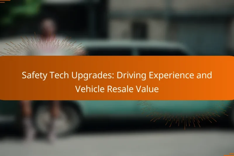 Safety Tech Upgrades: Driving Experience and Vehicle Resale Value