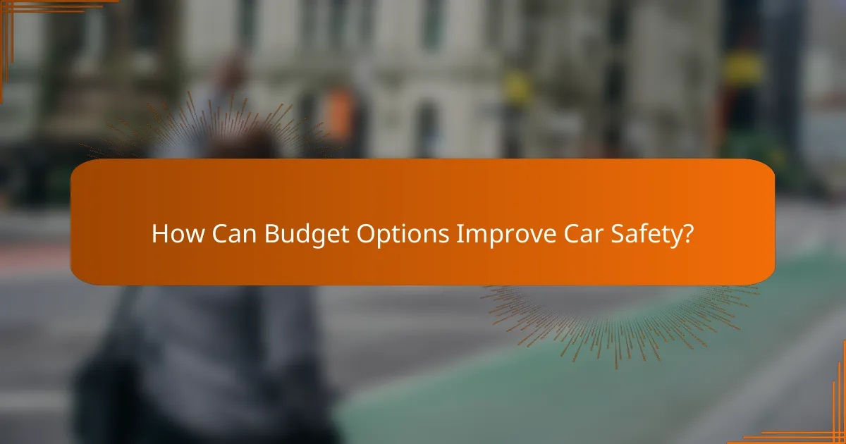 How Can Budget Options Improve Car Safety?