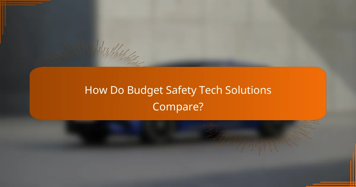 How Do Budget Safety Tech Solutions Compare?