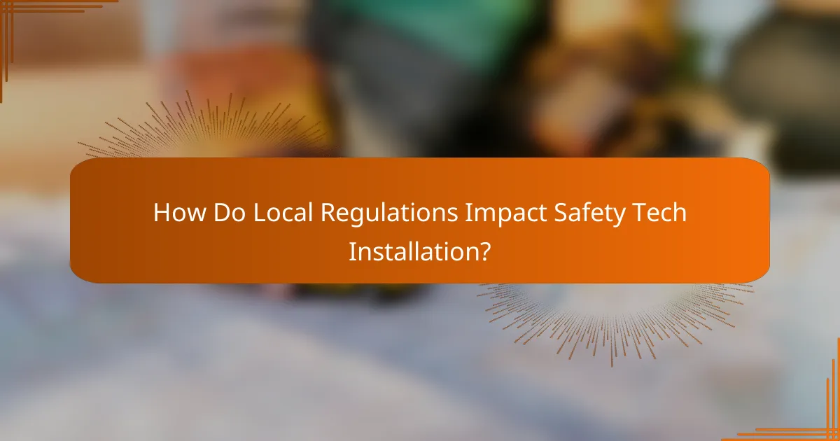 How Do Local Regulations Impact Safety Tech Installation?