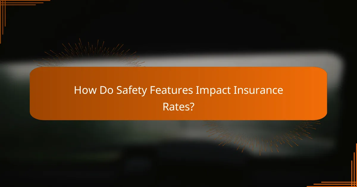 How Do Safety Features Impact Insurance Rates?