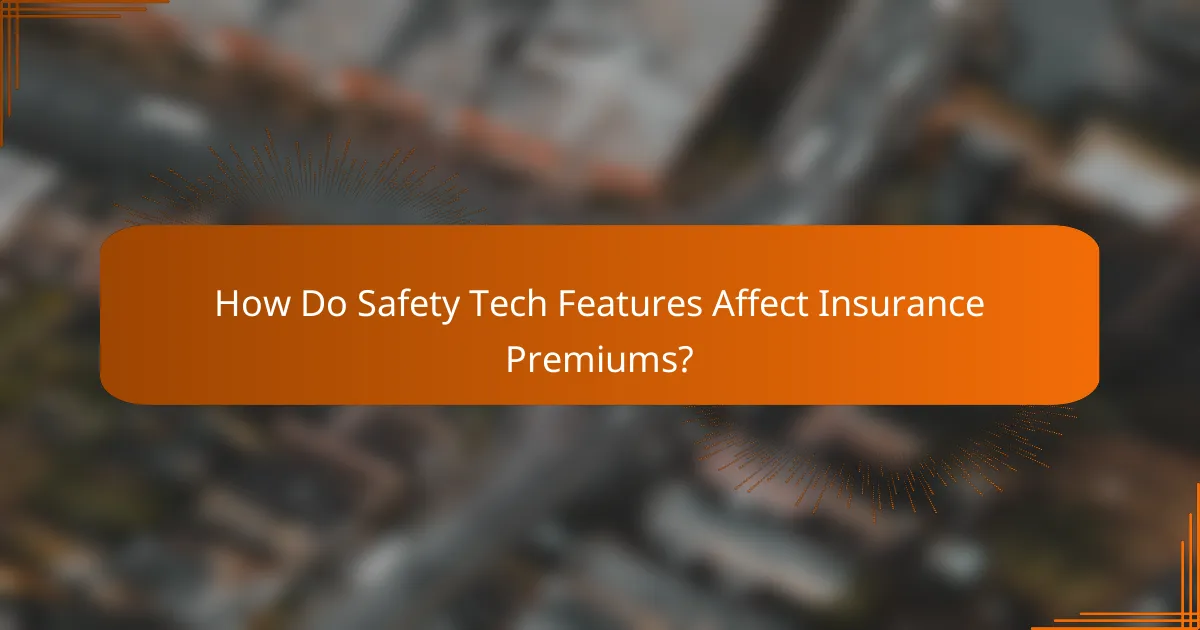 How Do Safety Tech Features Affect Insurance Premiums?